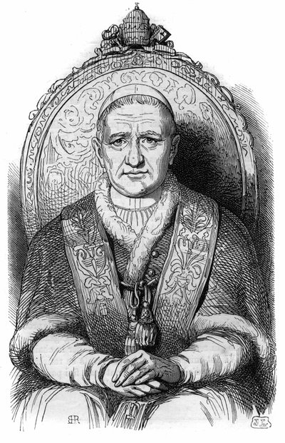 Papa Gregoire XVI portresi (Gregorius XVI veya Gregorio XVI adı altında Bartolomeo Alberto Cappellari Pape by French School