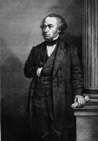 Richard Cobden (1804-1865), İngiliz sanayici ve politikacı portresi. “” Le Magasin Pitoresk” de gravür by French School