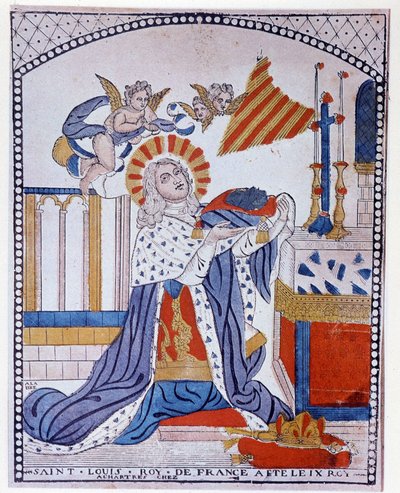 Dua ederken Saint Louis portresi by French School