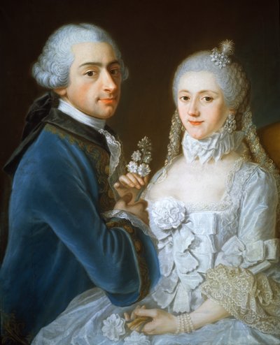 Evli Bir Çiftin Portresi, 1752 by French School