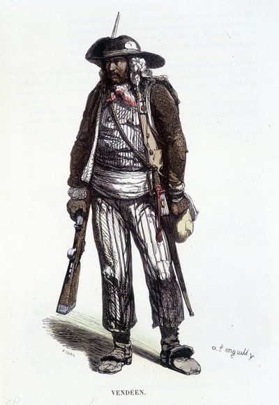 Bir satıcı karşı-devrimcisinin portresi. by French School
