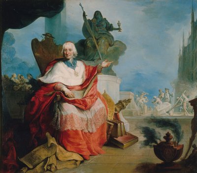 Paris Başpiskoposu Kardinal Louis Antoine de Noailles'in (1651-1729) Portresi by French School
