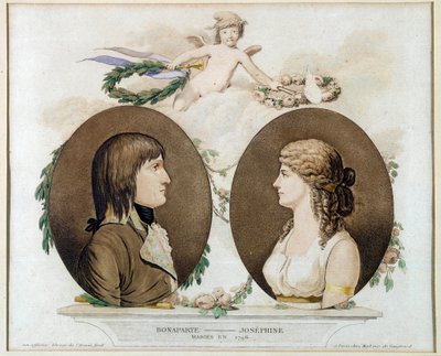 Napolyon Bonapart (1769-1821) ve Josephine de Beauharnais (1763-1814) portreleri 1796