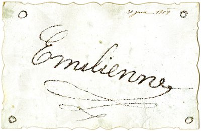 Kartpostal: 30 Haziran tarihli Emilienne by French School