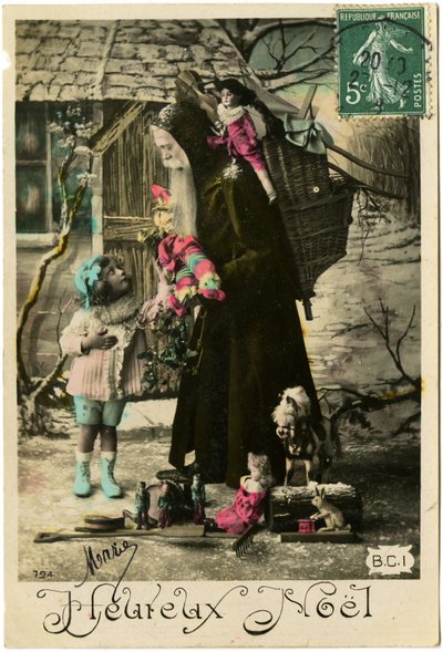Kartpostal: Mutlu Noeller, Mary (basılı kağıt) by French School