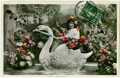 Kartpostal: Mutlu Paskalyalar (basılı kağıt) by French School