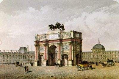 Arc de Triomphe du Carrousel, Paris kartpostalı by French School