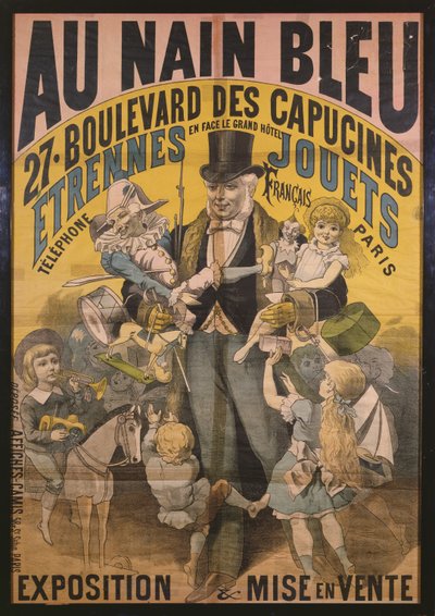 Afiş reklamı Au Nain Bleu, 1890 dolayları by French School