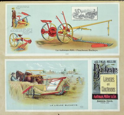 Afiş reklamı Aultman-Miller Buckeye Binders and Reapers, 19. yüzyıl sonu by French School