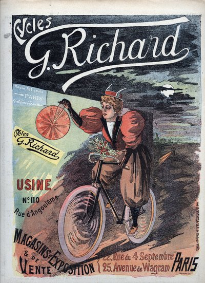 Poster reklamı “George Richard Cycles” Paris 1895 Fransız Okulu by French School