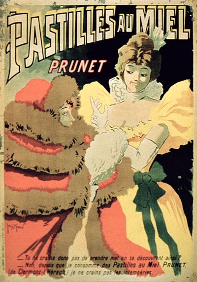 Ballı Pastiller, Prunet, Paris reklam afişi by French School