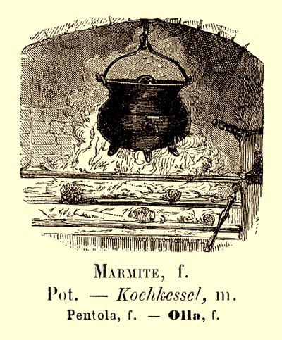Vocabulaire Albümünden Pot İllüstrasyon, c.1880 by French School