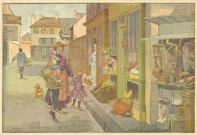 Parti hazırlıkları (renkli lito) by French School