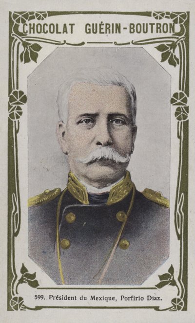 Başkan du Mexique, Porfirio Diaz (renkli fotoğraf) by French School