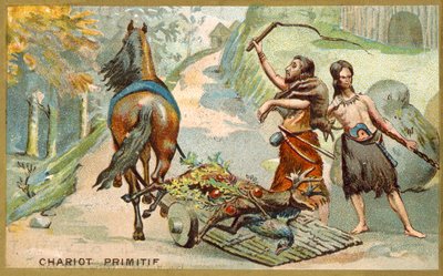 İlkel vagon (chromolitho) by French School