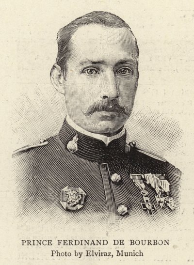 Bourbon Prensi Ferdinand (gravür) by French School