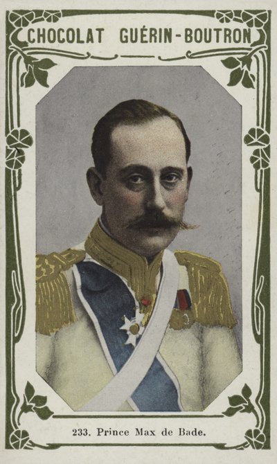 Prens Max de Bade (renkli fotoğraf) by French School