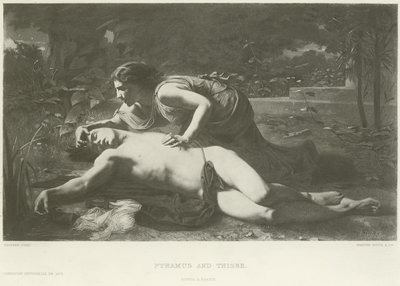 Pyramus ve Thisbe (gravür) by French School
