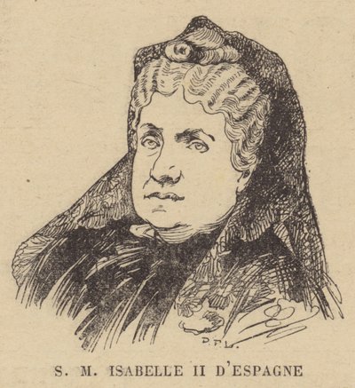 İspanya Kraliçesi II. Isabella by French School