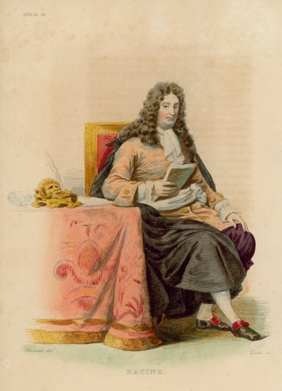 Racine (renkli gravür) by French School