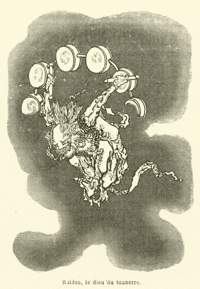 Raiden, Yıldırım Tanrısı (gravür) by French School