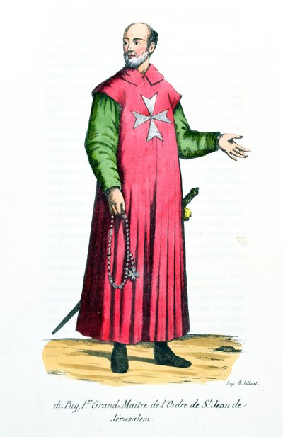 Raymond de Puy (1120-5860) Kudüs St. John Tarikatı
