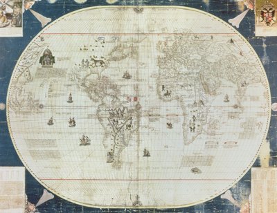 Rc C 2487 Dünya Haritası, Sebastien Cabot (c.1476-1557), 1544 tarafından tasarlandı by French School