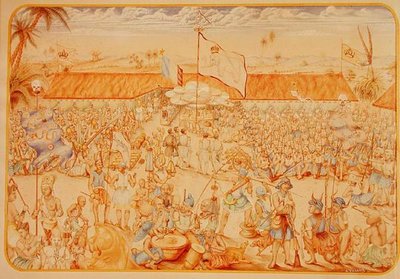 Dahomey Kralı tarafından Fransız Elçileri için verilen resepsiyon by French School