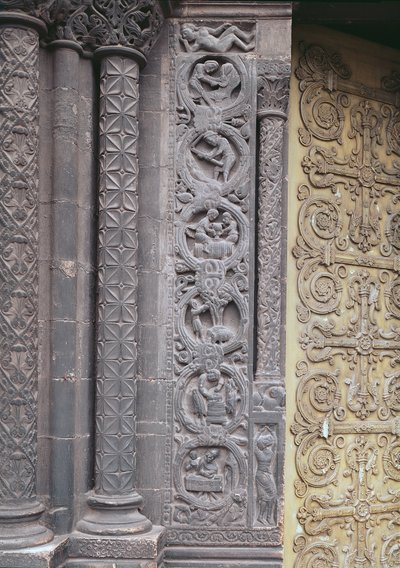 Batı cephesinden ayın emeklerini gösteren kabartma, 1122-40 by French School
