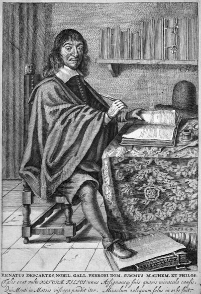 Rene Descartes (gravür) by French School