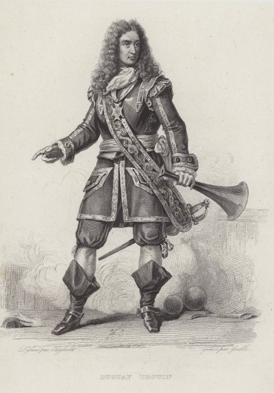 Rene Duguay-Trouin, Fransız korsan (gravür) by French School