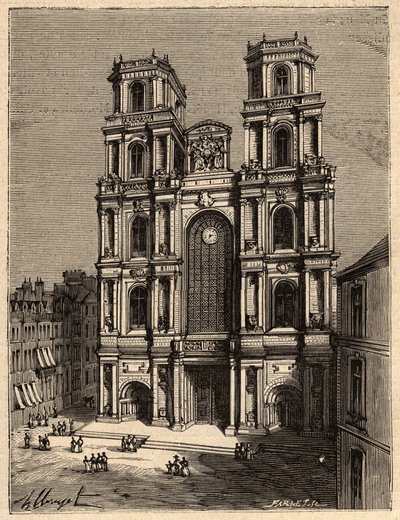 Rennes - La Cathedrale Saint Pierre - - “” PATRIE” üzerine gravür - FRANSA