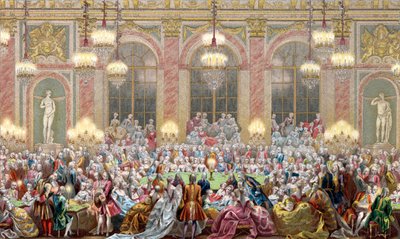 Kralın oyunu olan kral XV. by French School
