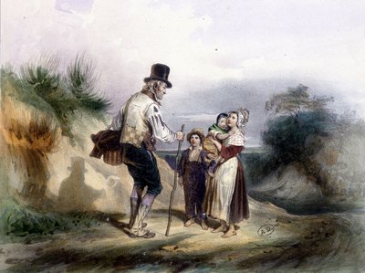 Grenier tarafından bir resmin çoğaltılması by French School
