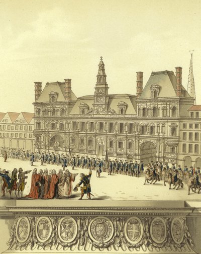 Paris şehrinin muhafızlarının gözden geçirilmesi by French School
