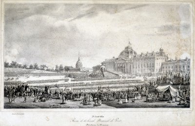 29/4/1830 tarihinde Paris Ulusal Muhafızlarının gözden geçirilmesi. by French School