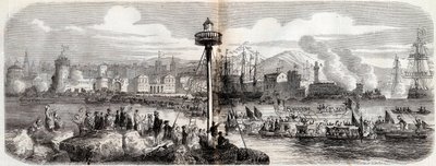 Risorgimento - (Avusturya'ya karşı savaş) - Prens Napolyon (Napolyon Jerome Bonaparte) tarafından yönetilen bir Fransız ordusunun Livorno Debarkment'i - 23 Mayıs by French School