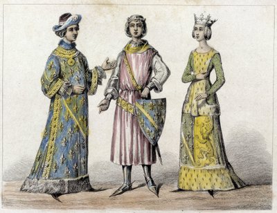 Fransa Kralı Robert ve Burgonya Kralı Beatrice, eşi Fransa Kralı. by French School