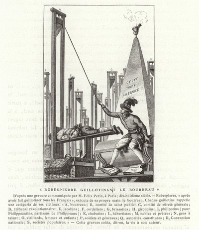 Robespierre cellatı giydiriyor, Fransız Devrimi by French School