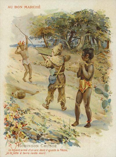 Robinson Crusoe ile Cuma by French School