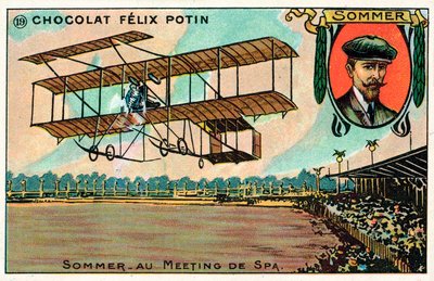 Roger Sommer, Belçika'daki Spa Havacılık Toplantısında uçuyor by French School