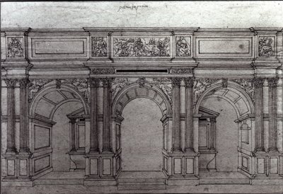 Pierre Lescot (1515-78) tarafından tasarlanan Saint-Germain-lAuxerrois kilisesinin Rood Ekranı by French School