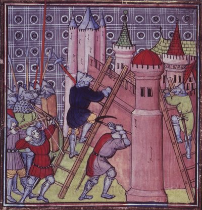 Royal 20 C.VII fol.19 Fransızlar, 14. yüzyılın sonlarından 