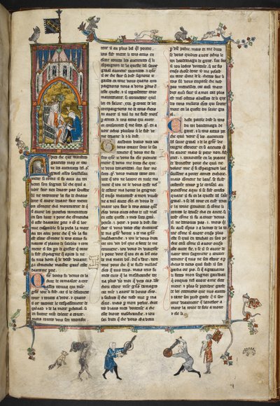 Royal Ms 14 e III f.140r İngiltere Kralı II. Henry, katip, 