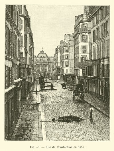 1855 yılında Rue de Constantine by French School