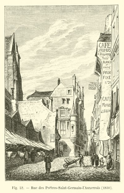 Rue des Pretres-Saint-Germain-lAuxerrois, 1830 by French School
