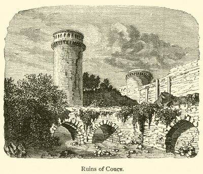 Coucy Harabeleri (gravür) by French School
