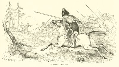Rus Lancerları (gravür) by French School