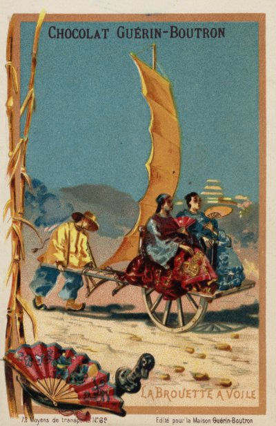 Yelkenli el arabası (chromolitho) by French School