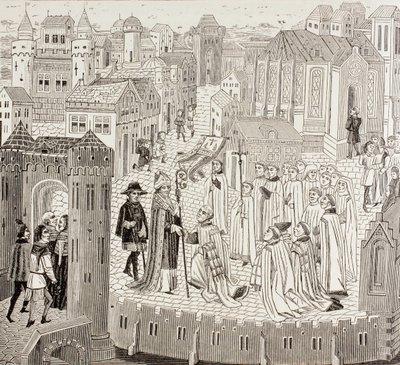 Cambrai Piskoposu Saint Gaugericus, randevusu için şehre gelen, Paul Lacroix
